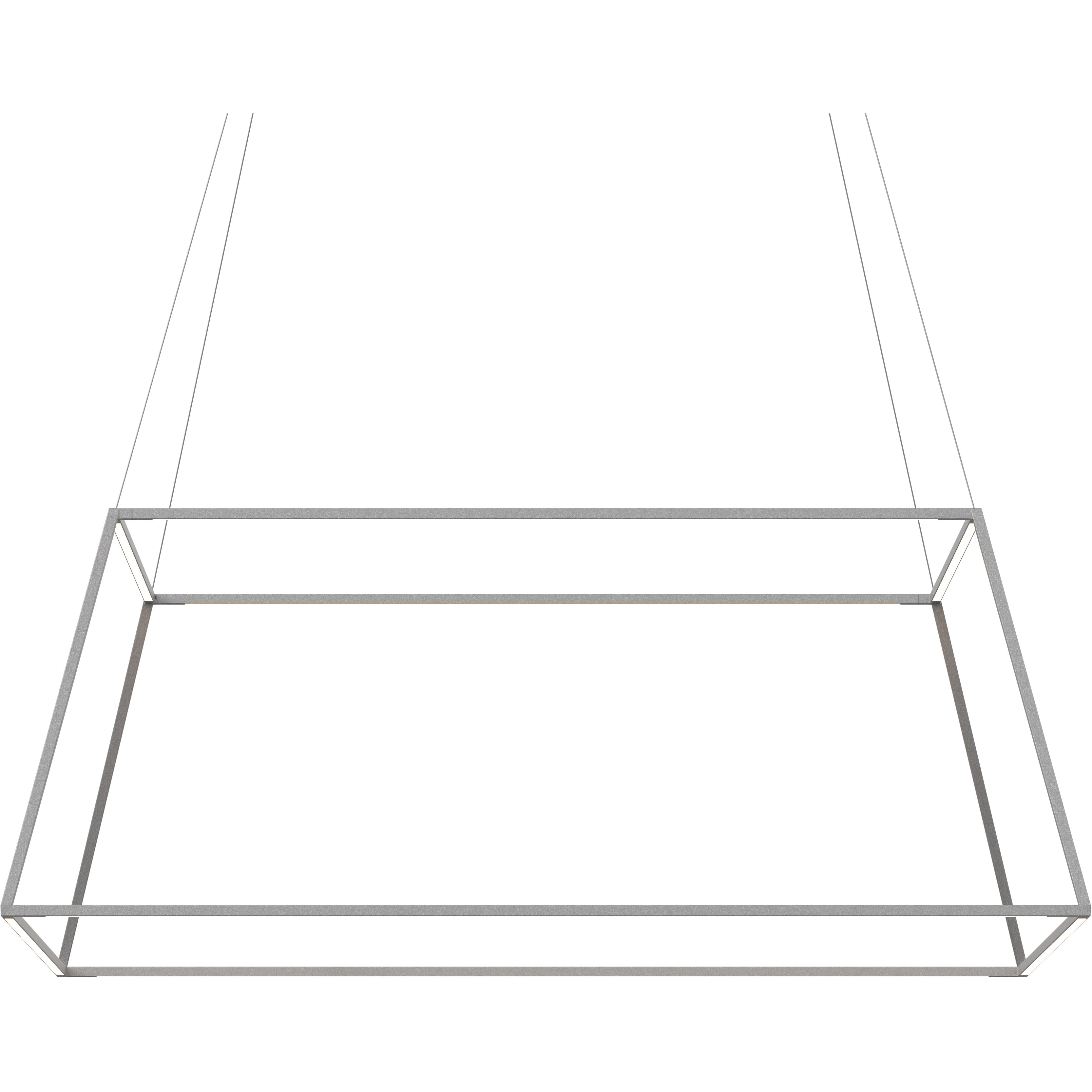 Z-Bar Rise LED 50.5 inch Silver Pendant Ceiling Light, Square